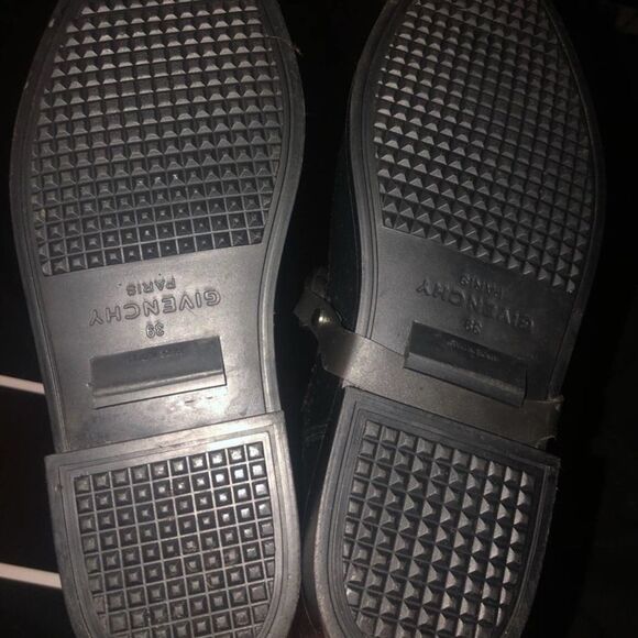 Givenchy Eva Knee High Rubber Boots Black‎ Removable Chain Womens 8.5 Chunky - Picture 8 of 8